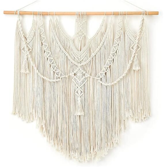 Macrame Wall Hanging Boho Home Decor Chic Woven Decoration Bedroom Living Room - Picture 1 of 7